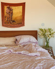 Orchid Hand Block Printed Sheet Separates in Raspberry
