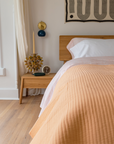 Organic Block-Printed Fitted & Flat Sheets in Bubble Gum