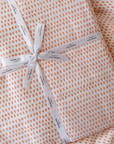 Organic Block-Printed Fitted & Flat Sheets in Bubble Gum