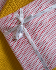 Organic Block-Printed Fitted & Flat Sheets in Ski Patrol