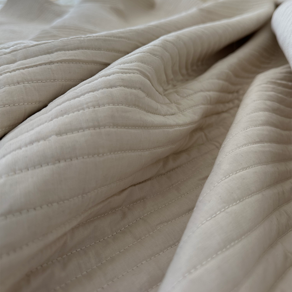 Organic Cotton Voile Quilt in Ecru