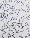 Orchid Hand Block Printed Duvet Cover in Ocean