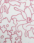 Orchid Hand Block Printed Sheet Separates in Raspberry