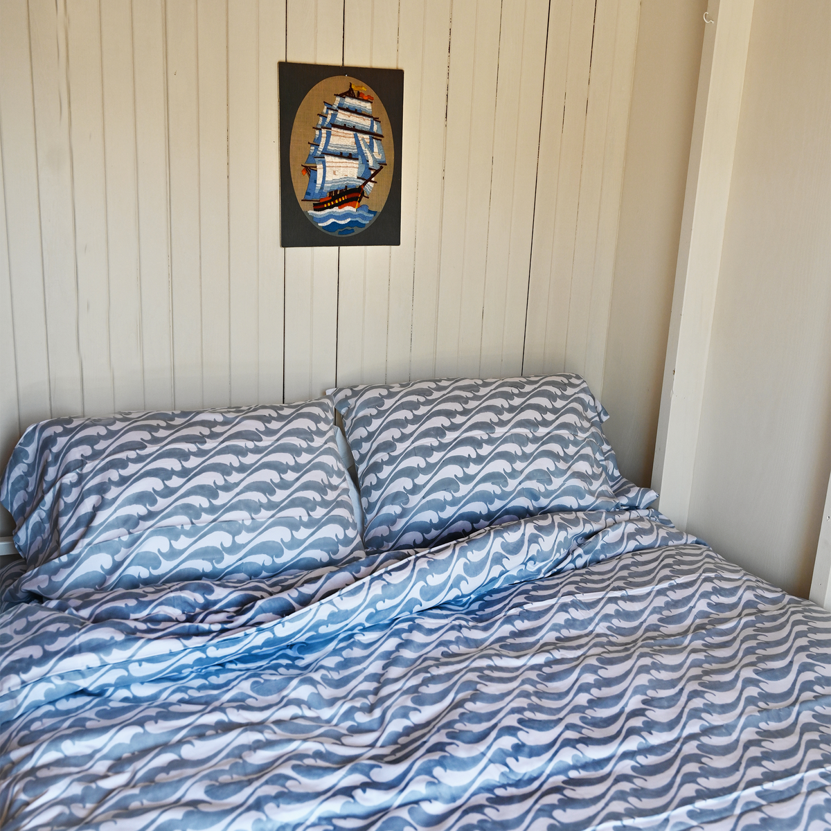 The Blue Wave Hand Block Printed Pillowcases