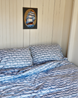 The Blue Wave Hand Block Printed Pillowcases