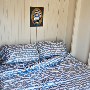 The Blue Wave Hand Block Printed Duvet Covers