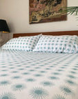 Brother Sun Hand Block Printed Sheets in Tropic