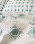 Brother Sun Hand Block Printed Sheets in Tropic