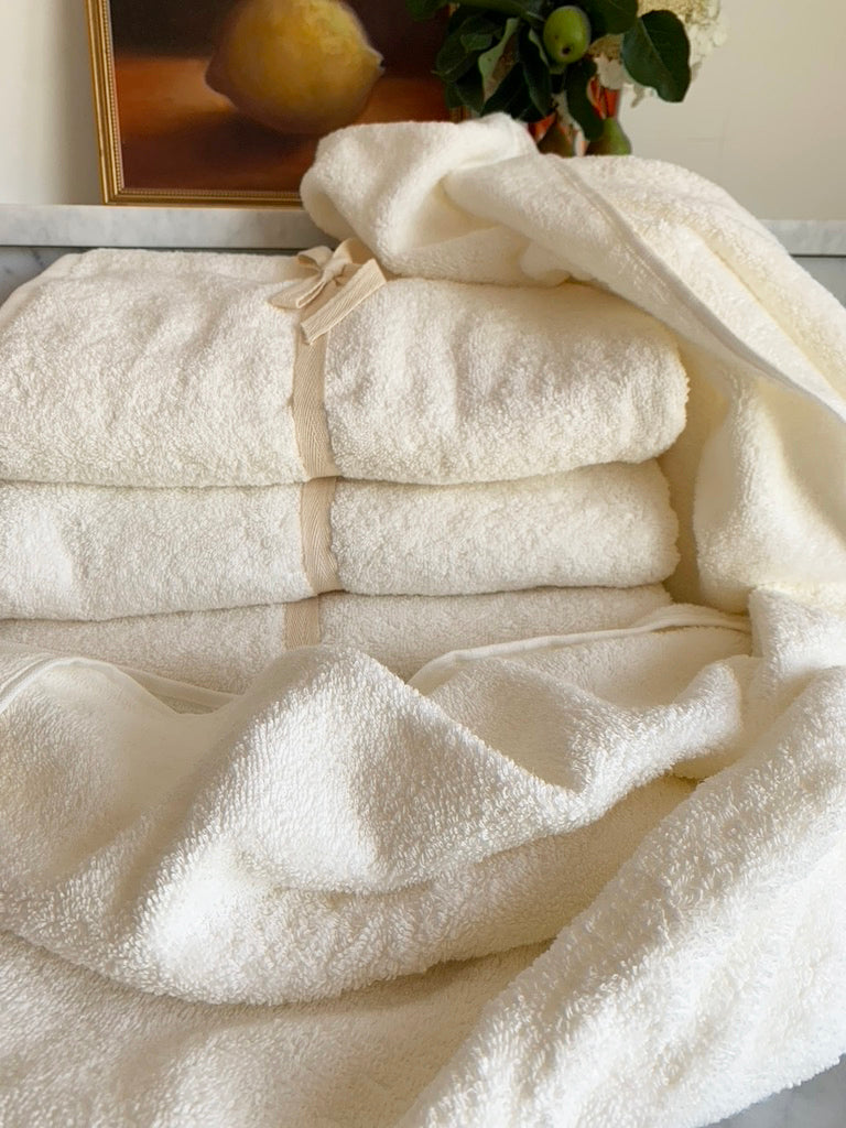 Biodynamic Organic Egyptian Cotton Bath Towels in Natural