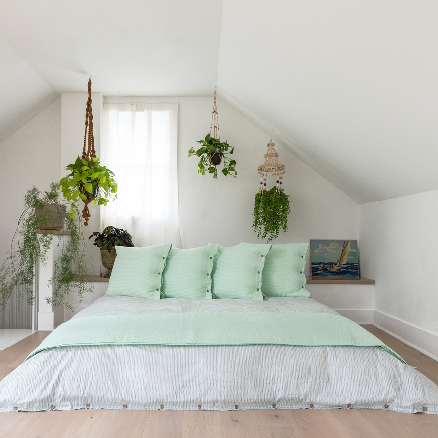 Organic Block-Printed Fitted & Flat Sheets in Copenhagen