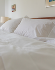 Organic Percale Sheet Set in Cool White