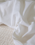 Organic Percale Sheet Set in Cool White