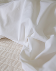 Organic Percale Duvet Covers in Cool White