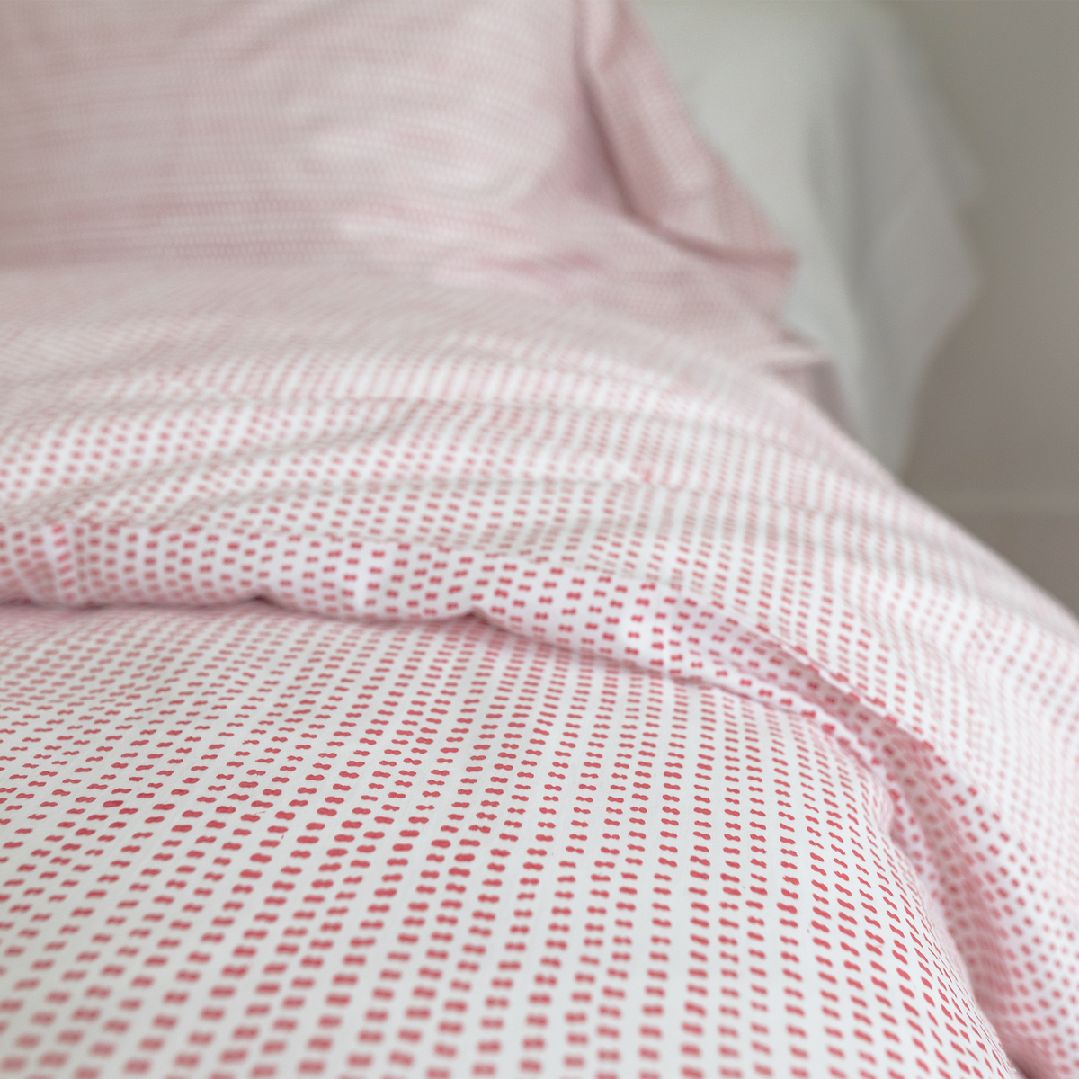 Organic Block-Printed Fitted & Flat Sheets in Ski Patrol
