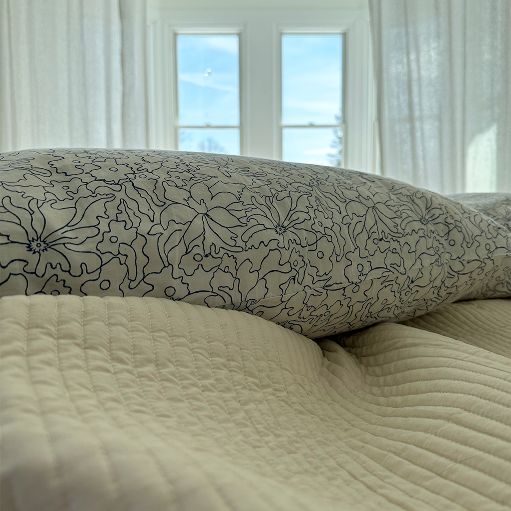 Organic Cotton Voile Quilt in Ecru