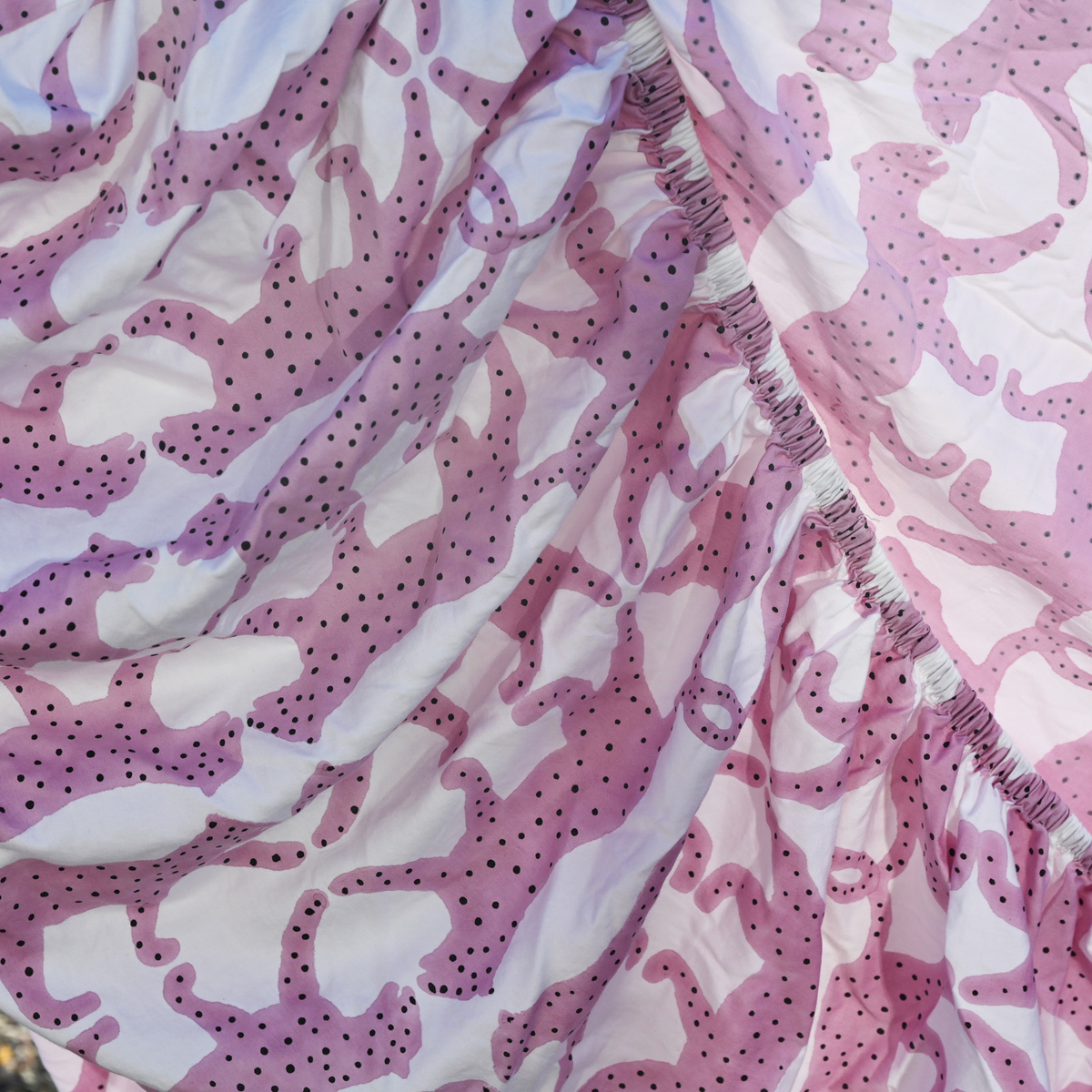 Pink Panther Hand Block Printed Sheets