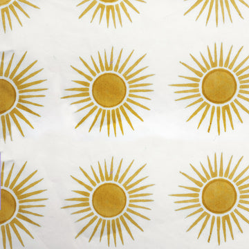 Brother Sun Hand Block Printed Sheets in Desert