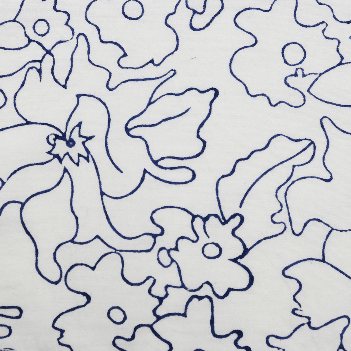 Orchid Hand Block Printed Sheet Separates in Ocean