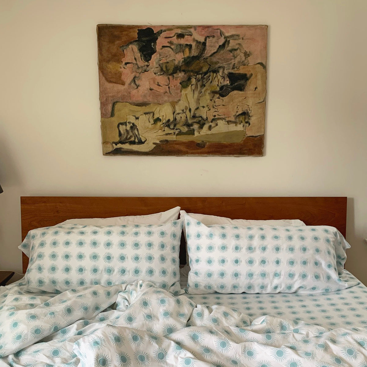 Brother Sun Hand Block Printed Sheets in Tropic