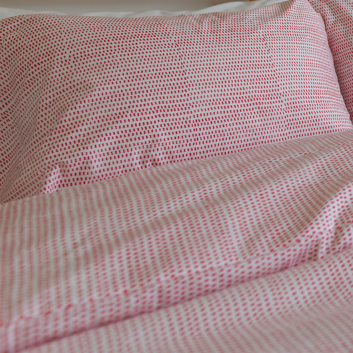 Organic Block-Printed Morse Pillowcases