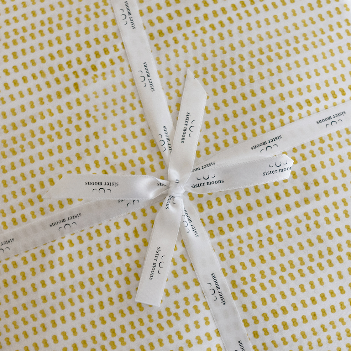 Organic Block-Printed Morse Pillowcases
