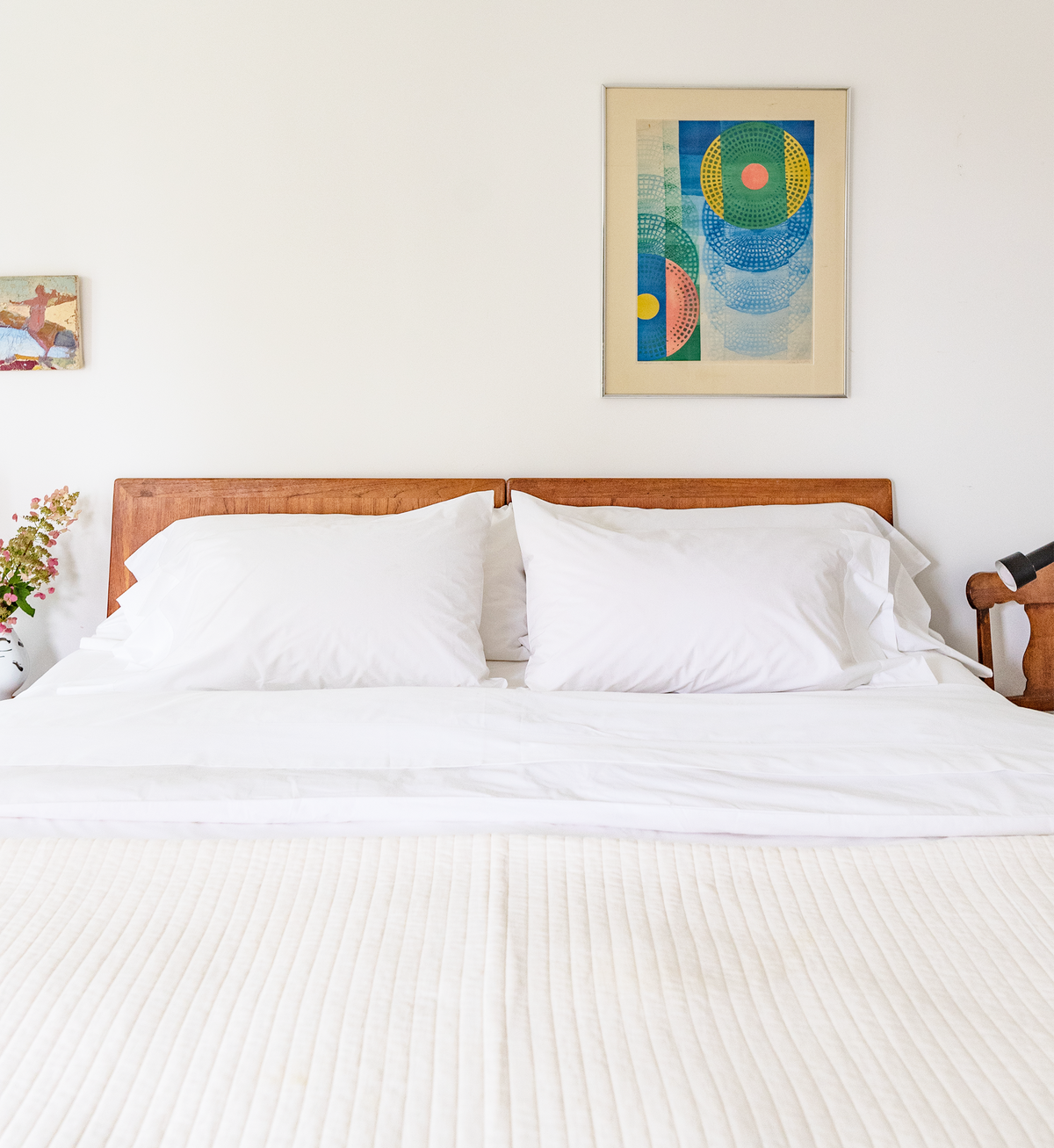 Organic Percale Pillowcase Set in Cool White